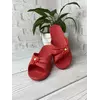 Шлепанцы летние женские "Ромашка-декор" красная Шлепанцы летние женские "Ромашка-декор" красная